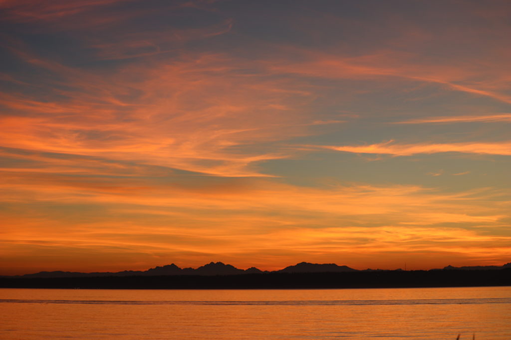 Sunset at Pt. No Pt., Hansville, WA.