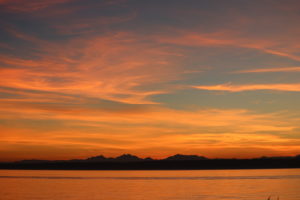 Sunset at Pt. No Pt., Hansville, WA.